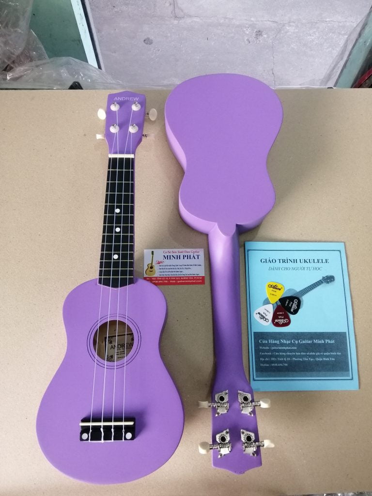 Đàn ukulele soprano màu tím chất lượng